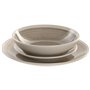 Assiettes Home ESPRIT Beige Gris Grès 18 Pièces