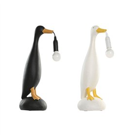 Lampe de bureau Home ESPRIT Jaune Blanc Noir 25 W 220 V (2 Unités)