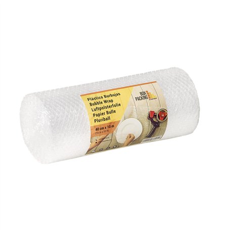BOXPACKING | Papier Bulle Emballage Colis | 40 cm de largeur x 10 m de longueur | Rouleau Papier Bulle Déménagement | Rouleau Pa