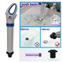 Meiyijia Déboucheur canalisation nettoyage pompe haute pression outil de piston de toilette avec 5 adaptateurs,Dispositif De Dra