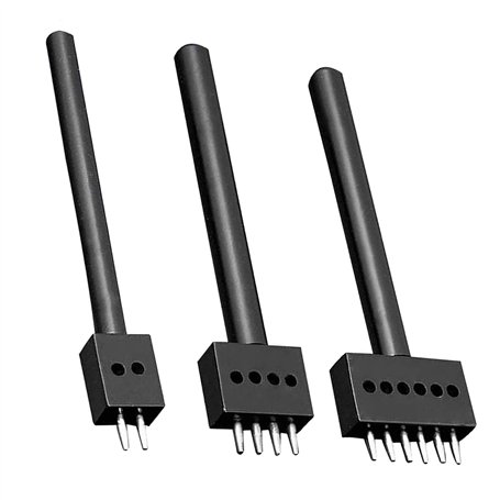 JONMON Lot de 3 outils de poinçonnage à griffes – Outil de poinçonnage rond pour cuir de 5 mm