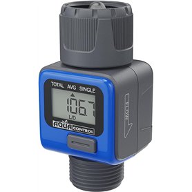 Débitmètre numérique pour robinet ou tuyau. Filetage 3/4" Mesurez ce que vous dépensez et économisez l'eau lorsque vous arrosez