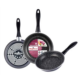 MAGEFESA K2 Gransasso - Lot de 3 poêles 18/20/24 cm