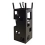mex El Zorro 10004 Serviteur de cheminée forme carrée 50 x 20 x 20 cm avec accessoires Noir