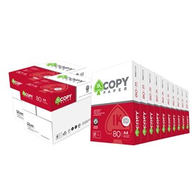 Folios Copy Paper | Boîte de 500 feuilles | DIN A4 et 80 grs | Paquets de bureau