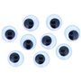 INNSPIRO Yeux mobiles noirs autocollants ronds 20 mm. 24 unités