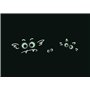 INNSPIRO Yeux mobiles phosphorescents autocollants 15 mm. 16u.