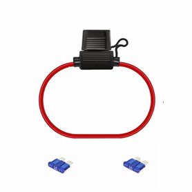 Movilideas 1 porte-fusible pour voiture aérienne résistant à l'eau avec 2 fusibles de 15 ampères.