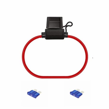 Movilideas 1 porte-fusible pour voiture aérienne résistant à l'eau avec 2 fusibles de 15 ampères.