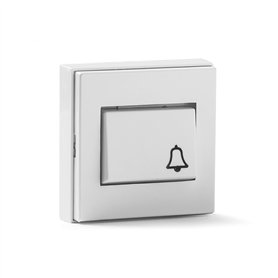 FAMATEL Bouton sonnette | Série 5000 | 10A | 250 V | 65 x 65 mm | Blanc