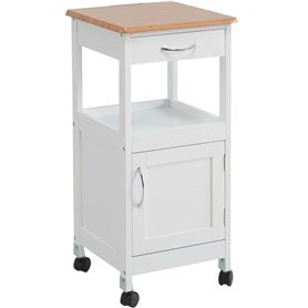 Closet Chariot de Cuisine en Bois avec Une Porte et Un tiroir
