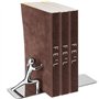 Balvi Serre-Livres Push! Coloris : chromé Ensemble de 2 unités INOX/Zinc