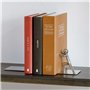 Balvi Serre-Livres Push! Coloris : chromé Ensemble de 2 unités INOX/Zinc
