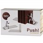 Balvi Serre-Livres Push! Coloris : chromé Ensemble de 2 unités INOX/Zinc
