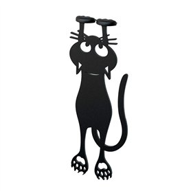 Balvi Marque-Page Curious Cat Couleur Noir en Forme de Chat 12cm Plastique/Nylon