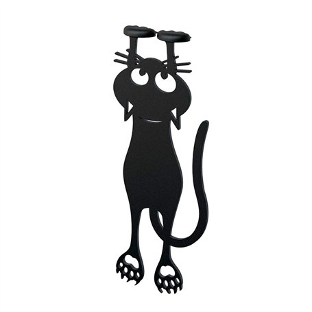 Balvi Marque-Page Curious Cat Couleur Noir en Forme de Chat 12cm Plastique/Nylon