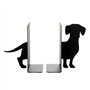 Balvi Serre-Livres Teckel Couleur Noir Support de Livres pour étagère en Forme de Chien 2 unités Méta