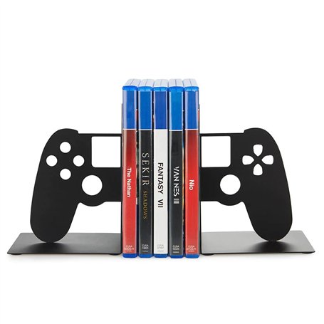 Balvi Support de Jeux vidéo Joypad Couleur Noir Support de Jeux vidéo pour étagère en Forme de manett