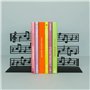 Balvi Serre-Livres Musik Couleur Noir Un Pentagramme emmené dans Une librairie Métal