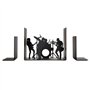 Balvi Serre-Livres The Band Couleur Noir Un Groupe de Musique sur Un Support pour Livres Métal