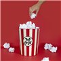 Balvi Corbeille à Papier Popcorn Couleur Rouge et Beige Les papiers simulent du Pop-Corn Métal