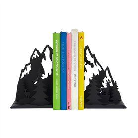 Balvi Serre-Livres Mountains Couleur Noir Représente Un Paysage de Montagne Métal