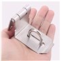 Boucles de Loquet de Porte à Angle Droit en Acier Inoxydable à 90 Degrés, Moraillon de Cadenas, Fermeture Cadenas à Cadenas Lour