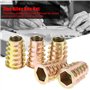 Wohlstand en alliage de zinc Vis à douille hexagonale Écrou,inserts fileté Insert ÉcrousM4*10mm/M5*10mm/M6*12mm/M8*14mm,Trousse 