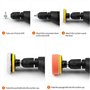 BangShou 25Pcs Pollisage Voiture Kit, 75mm Éponge Disque de Polissage, Embout Polish pour Perceuse, Brosse a Polir pour Meuleuse