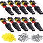 RUNCCI-YUN 10 Kits 2 Broches Voiture Étanche Connecteur Électrique