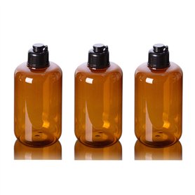 ericotry Lot de 3 flacons souples vides en plastique avec bouchon à rabat noir pour maquillage