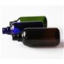 Lot de 2 flacons vides en plastique PET ambré de 250 ml avec pompe à lotion noire rechargeables pour maquillage, cosmétiques, ba