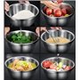 ZENGWARE Bols à Salade Saladiers 18/18 Saladier en Inox Empilable Ensemble de Bols 3 à la Salade avec Couvercle Mélangeurs Emboî