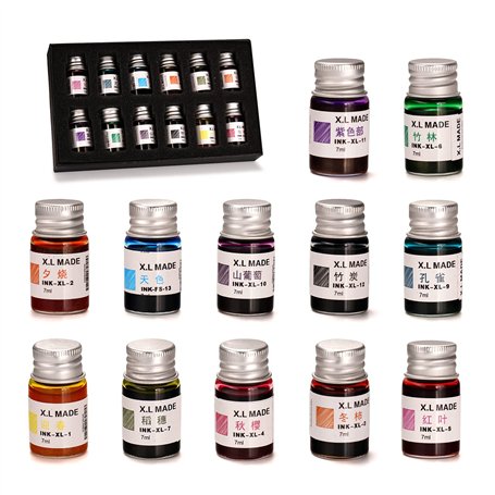 AOKUY – Lot de 12 encres de calligraphie colorées Pour écriture