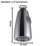 Deux Fonctions Robinet Cuisine Remplacement Extractible pour Douchette Evier Cuisine tête de pulvérisation en Chrome 1/2" L'inte