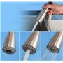 Deux Fonctions Robinet Cuisine Remplacement Extractible pour Douchette Evier Cuisine tête de pulvérisation en Chrome 1/2" L'inte