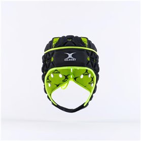 Gilbert- Air Black/Green Casque de Rugby Mixte