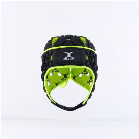 Gilbert- Air Black/Green Casque de Rugby Mixte