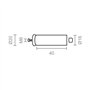 MICEL 91777 Lot de 2 butées pour volet roulant avec vis en métal métrique 6 en plastique ivoire 40 x 20 mm
