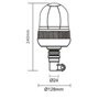 LED Rundumleuchte Orange Mit Magnetfuß, Blinkleuchte 12/24 V