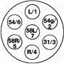Ryme Automotive Base et Prise 12 V, 7 Broches DIN ISO 1724 Femelle Mâle Métallique Connecteurs Attelage de Remorque/Caravane/Cha
