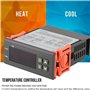 ARCELI Contrôleur de température numérique AC 110V-220V Fahrenheit/Centigrade Modes de Chauffage/Refroidissement par Thermostat 