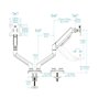 Support de TV TooQ DB1434TNR-B 34" 13"