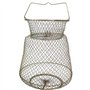 BPS OZL-11001 Grand panier de filet de pêche en fil pour oiseaux en acier avec poignée ronde en métal 30 x 40 cm