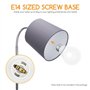 Lampe Salon avec Interrupteur au Pied et Abat-Jour Gris