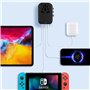 Great Jacob 45W Adaptateur de Voyage Universel dans Le Monde Entier avec PD45W, 2 USB, 2 USB C et 1 Prise AC, Adaptateur de Pris