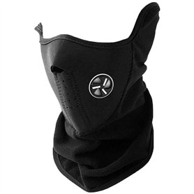 OcioDual Cagoule Masque Tour de Cou Neoprene + Polaire - Airsoft Paintball Moto Ski Snow Noir