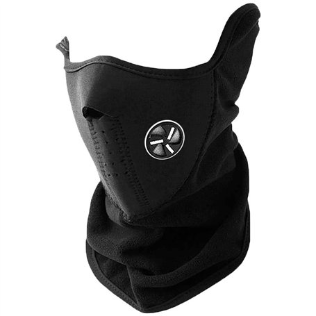 OcioDual Cagoule Masque Tour de Cou Neoprene + Polaire - Airsoft Paintball Moto Ski Snow Noir
