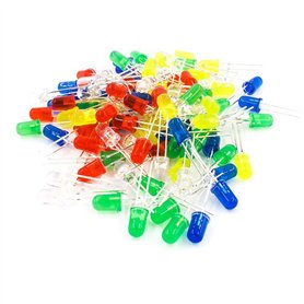 OcioDual Kit de 50 Diodes LED 5mm Blanc Bleu Jaune Rouge Vert pour Arduino Raspberry