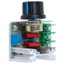OcioDual Régulateur de Tension Réglable Voltage Contrôleur Vitesse Dimmer AC 50-220V 2000W 10A PWM Moteur Variateur Ajustable